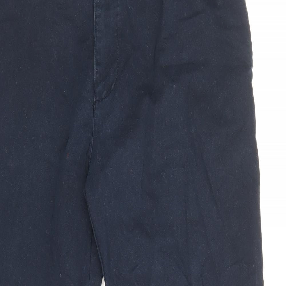 James Pringle Mens Blue Cotton Chino Trousers Size 38 in Regular Zip