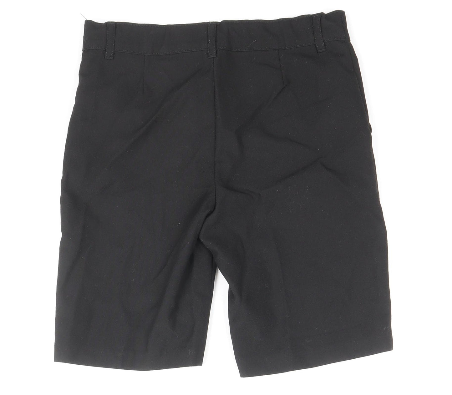 F&F Boys Black Polyester Bermuda Shorts Size 7-8 Years Regular Zip