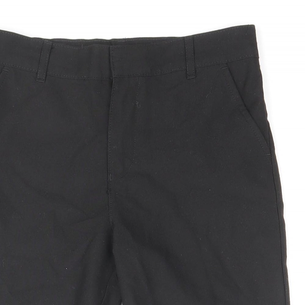 F&F Boys Black Polyester Bermuda Shorts Size 7-8 Years Regular Zip