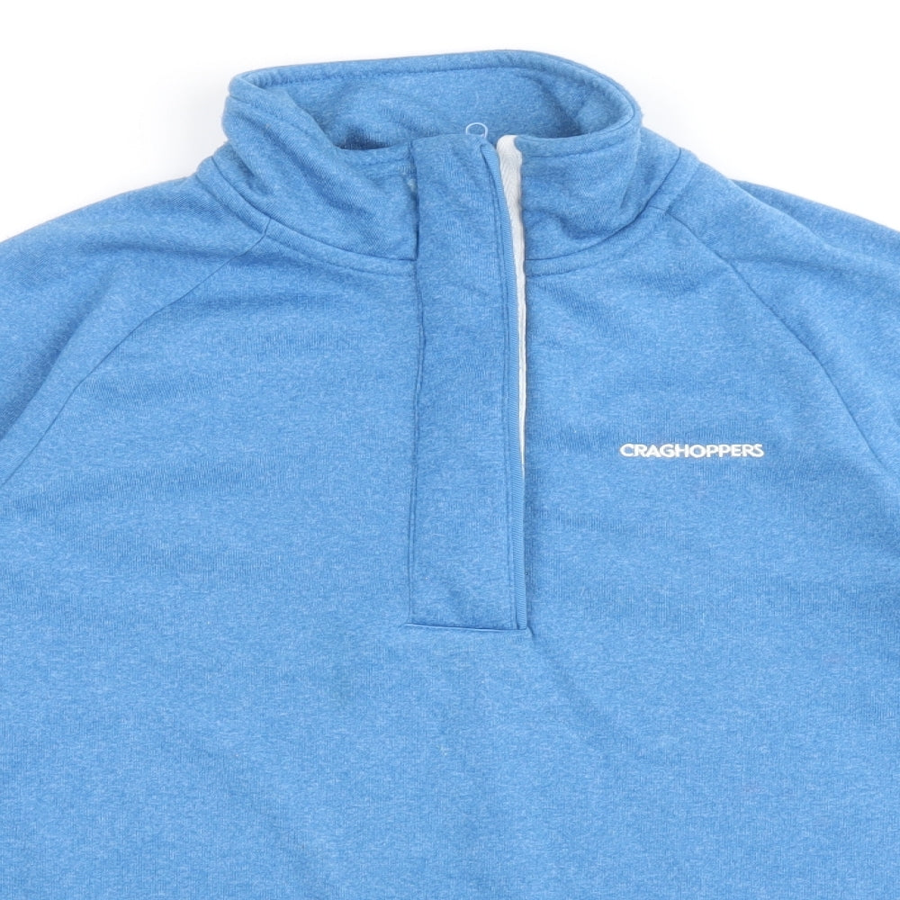 Craghoppers Womens Blue Polyester Pullover Sweatshirt Size 10 Zip