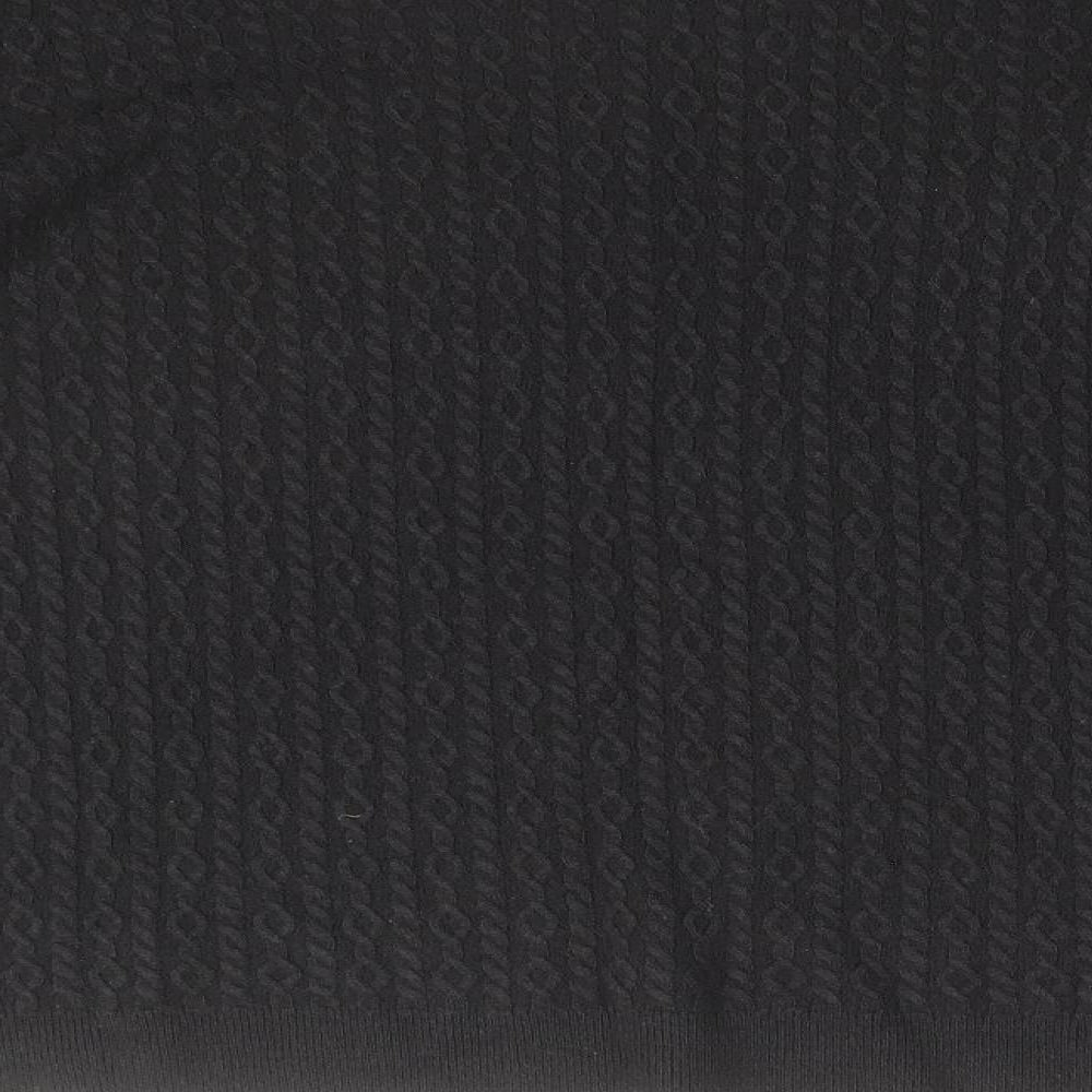 TU Womens Black Scoop Neck Acrylic Pullover Jumper Size 18