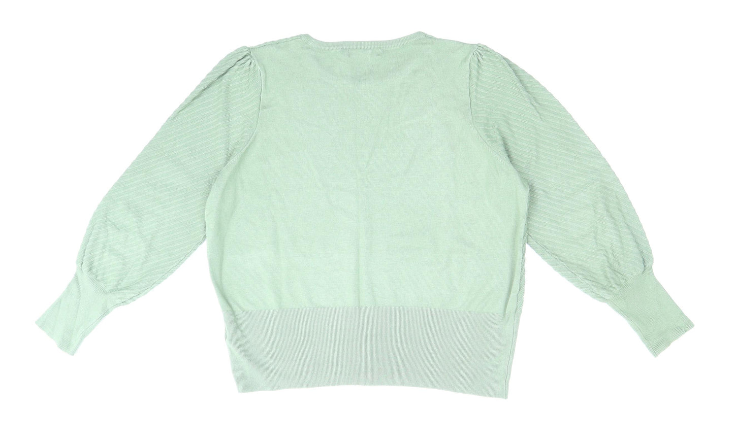 Marks and Spencer Womens Green Scoop Neck Viscose Pullover Jumper Size 20