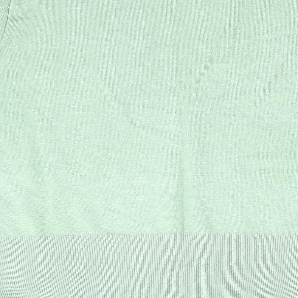 Marks and Spencer Womens Green Scoop Neck Viscose Pullover Jumper Size 20