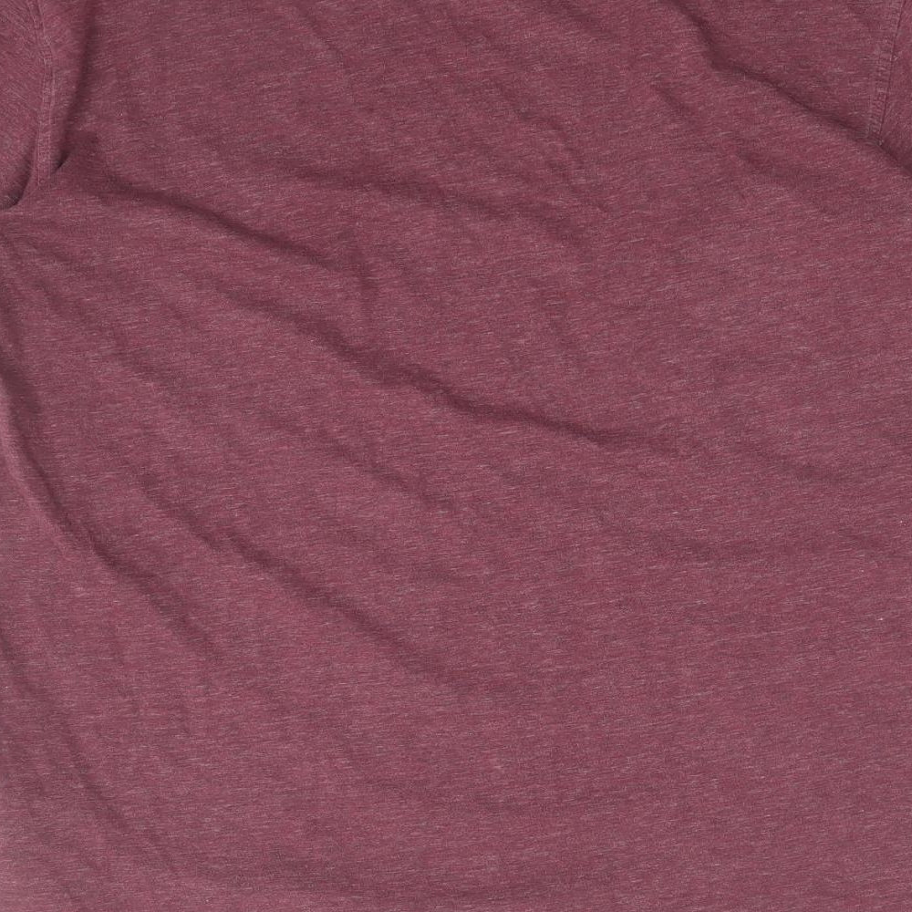 adidas Mens Red Cotton T-Shirt Size S Round Neck