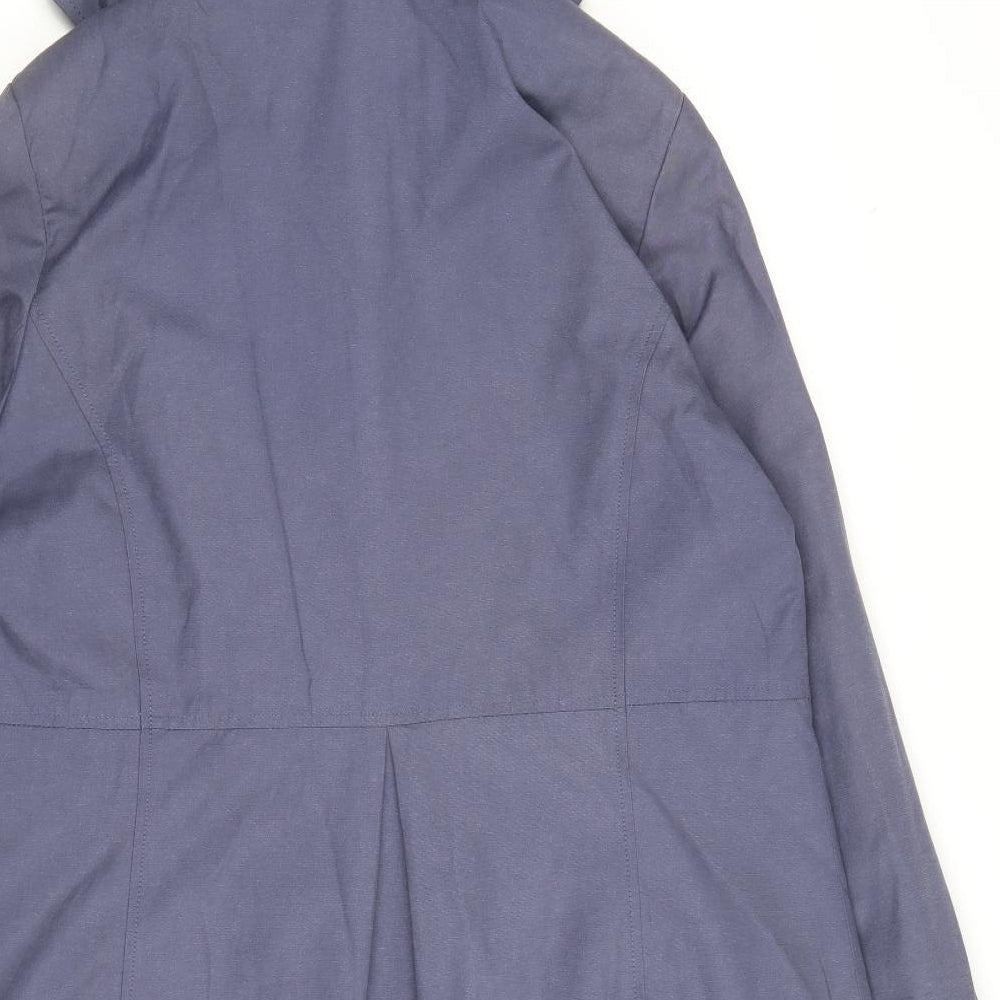 Roman Womens Purple Rain Coat Jacket Size M Button