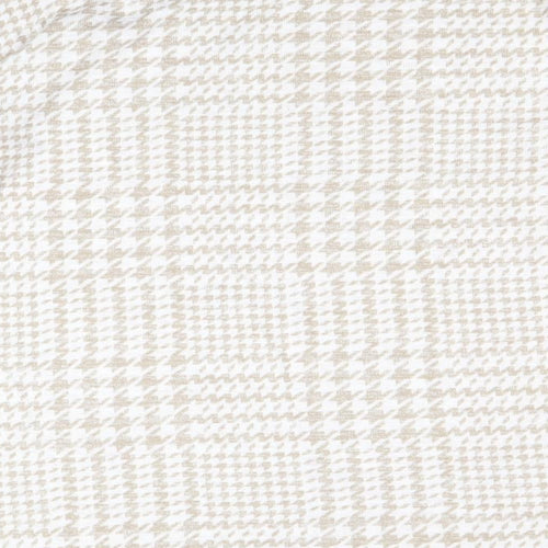 Peacocks Womens Beige Round Neck Geometric Polyester Pullover Jumper Size 10