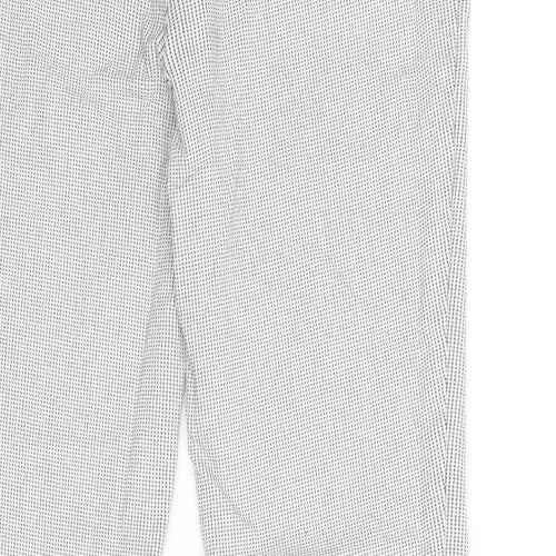 Hilary Radley Womens Black Geometric Viscose Trousers Size 10 Regular