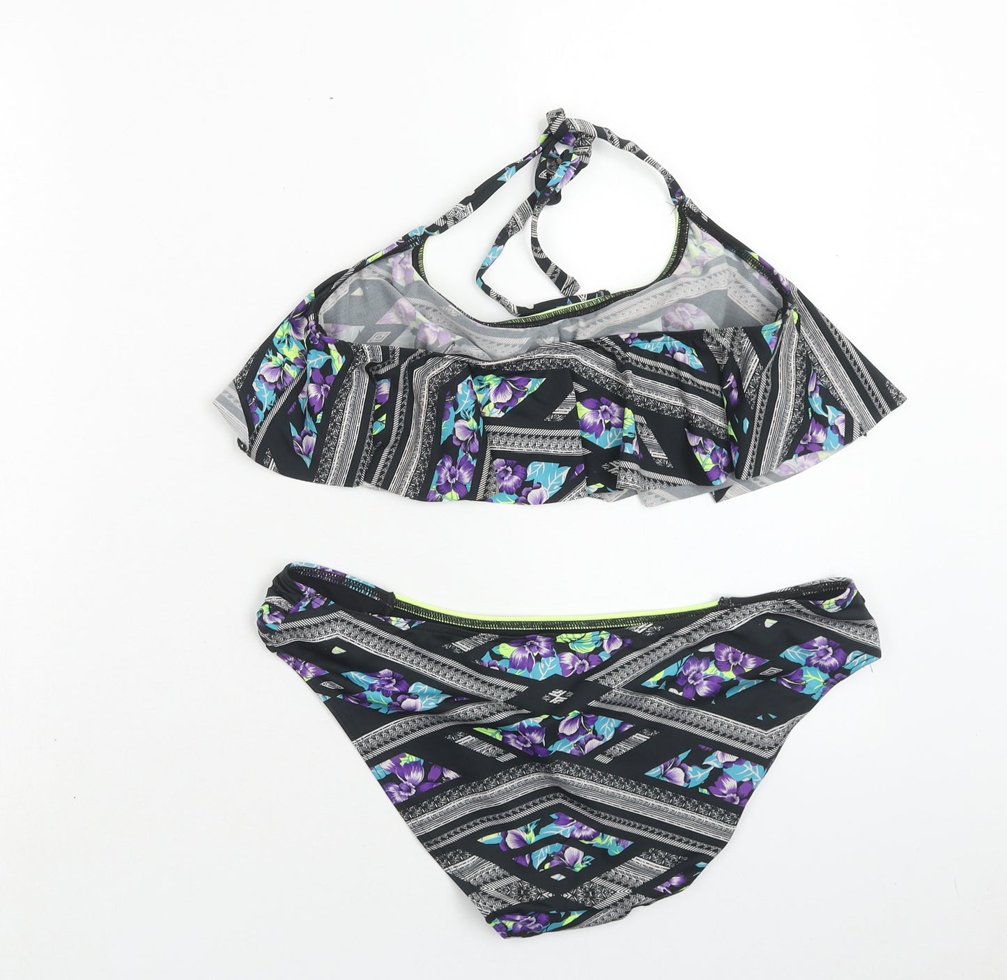 Red Herring Womens Multicoloured Geometric Polyester Bikini Size 16