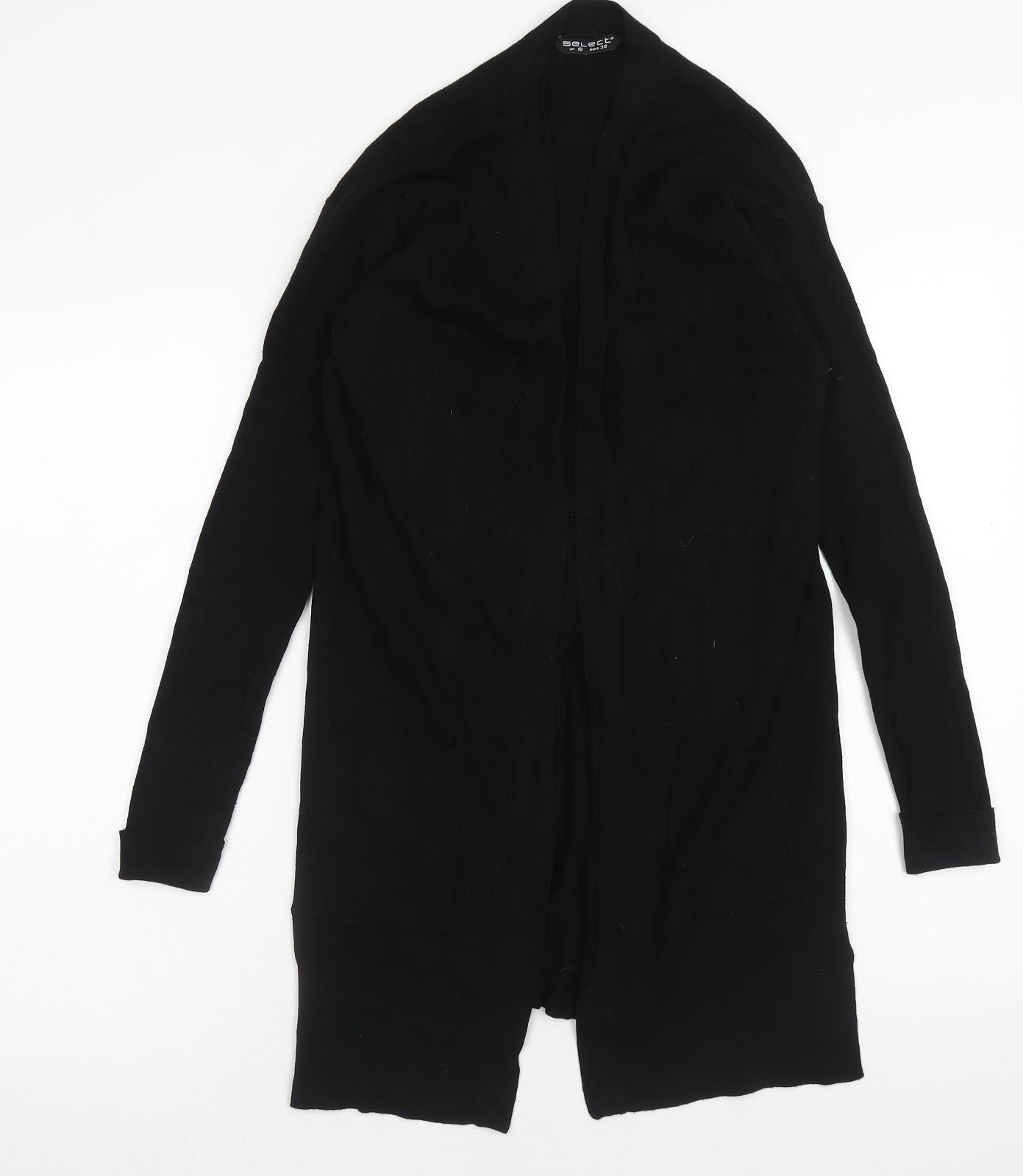 Select Womens Black V-Neck Viscose Cardigan Jumper Size 10