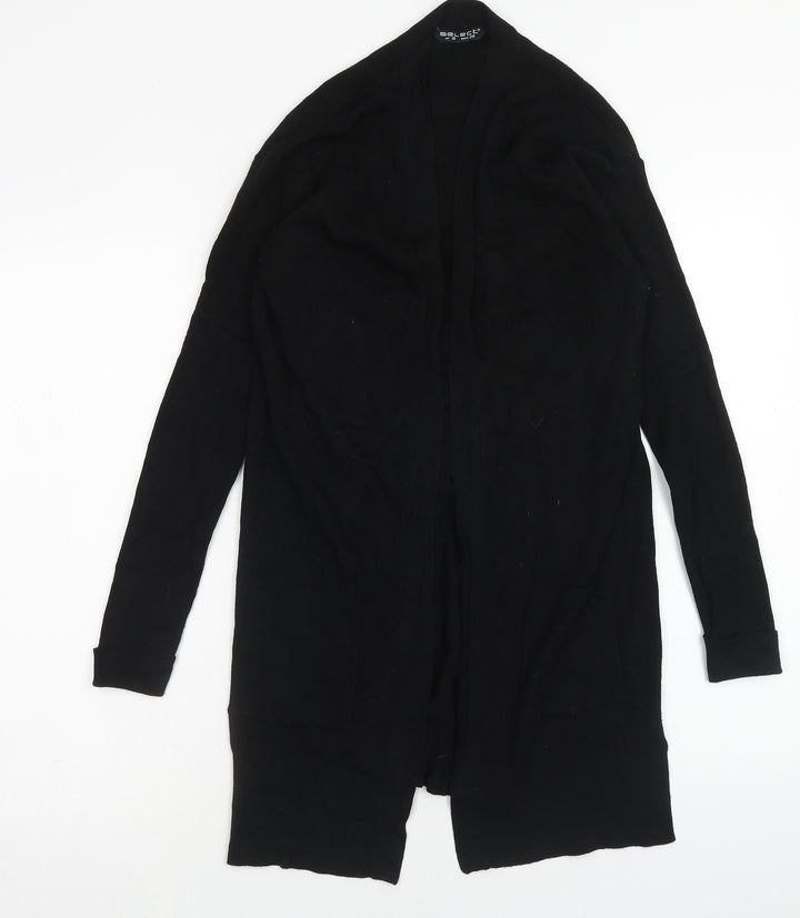 Select Womens Black V-Neck Viscose Cardigan Jumper Size 10