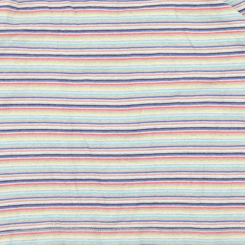 NEXT Womens Multicoloured Striped Cotton Basic T-Shirt Size 8 Round Neck