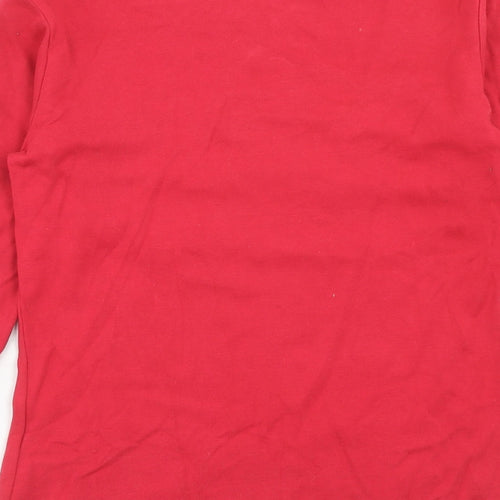 Laura D. Womens Pink Cotton Basic T-Shirt Size 12 Round Neck - Anglaise Detail