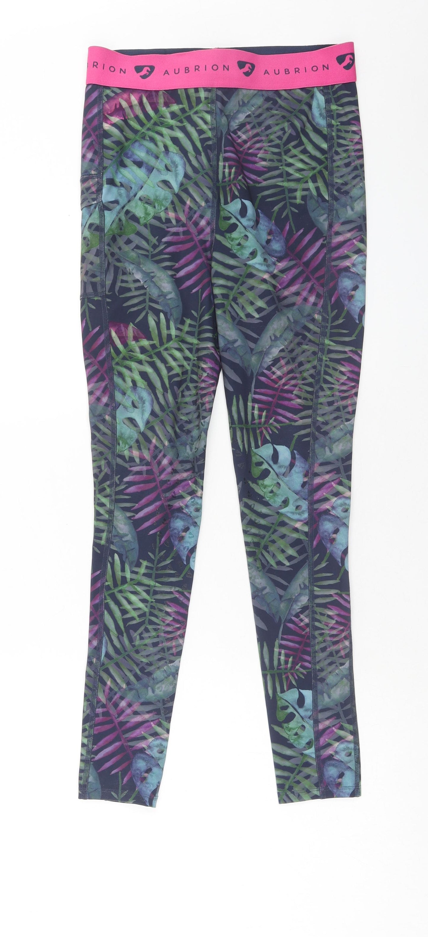Aubrion Girls Multicoloured Floral Polyester Jogger Trousers Size 13-14 Years Regular Pullover