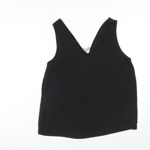 ASOS Womens Black Polyester Basic Tank Size 14 V-Neck