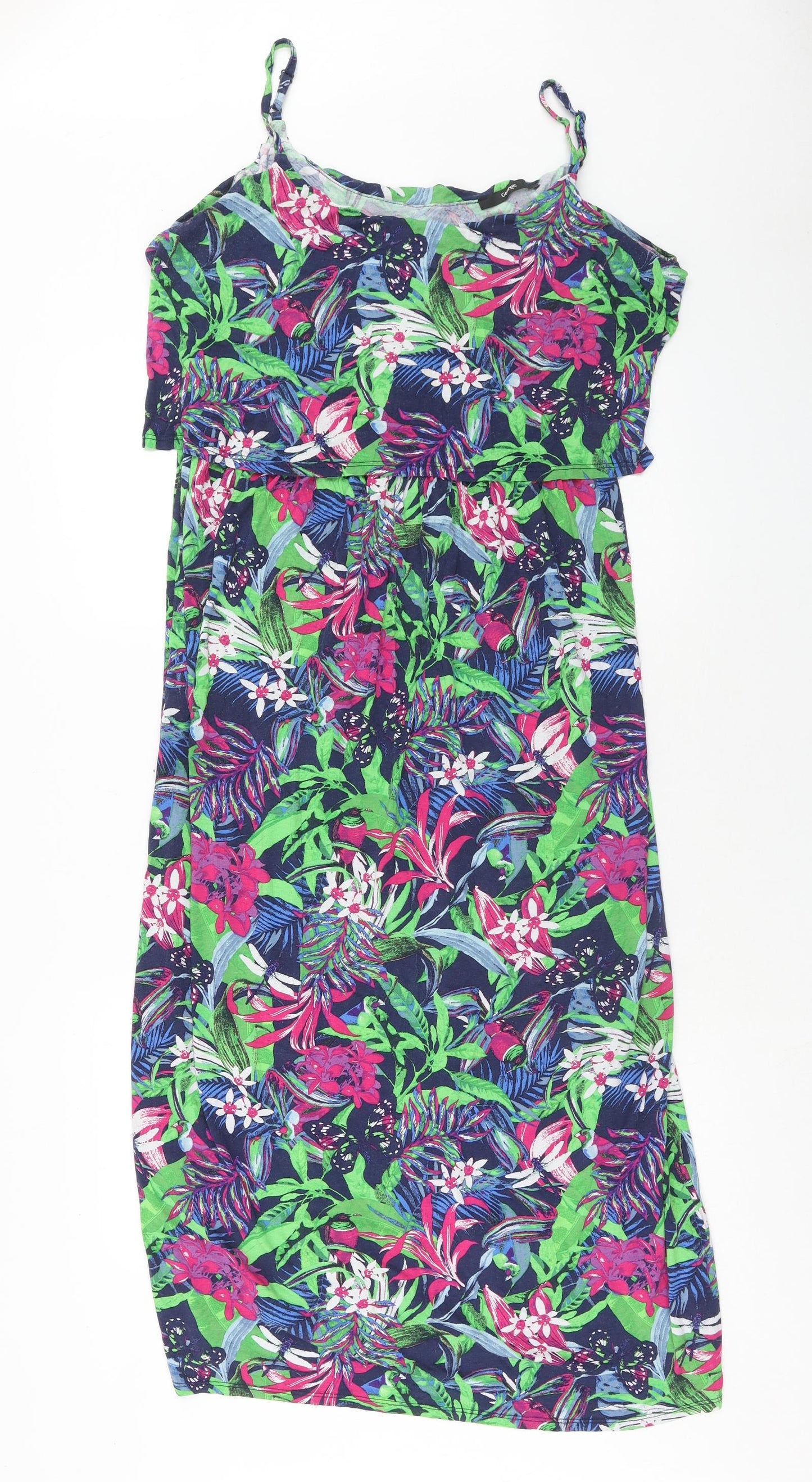 George Womens Multicoloured Geometric Viscose Fit & Flare Size 18 Scoop Neck Pullover