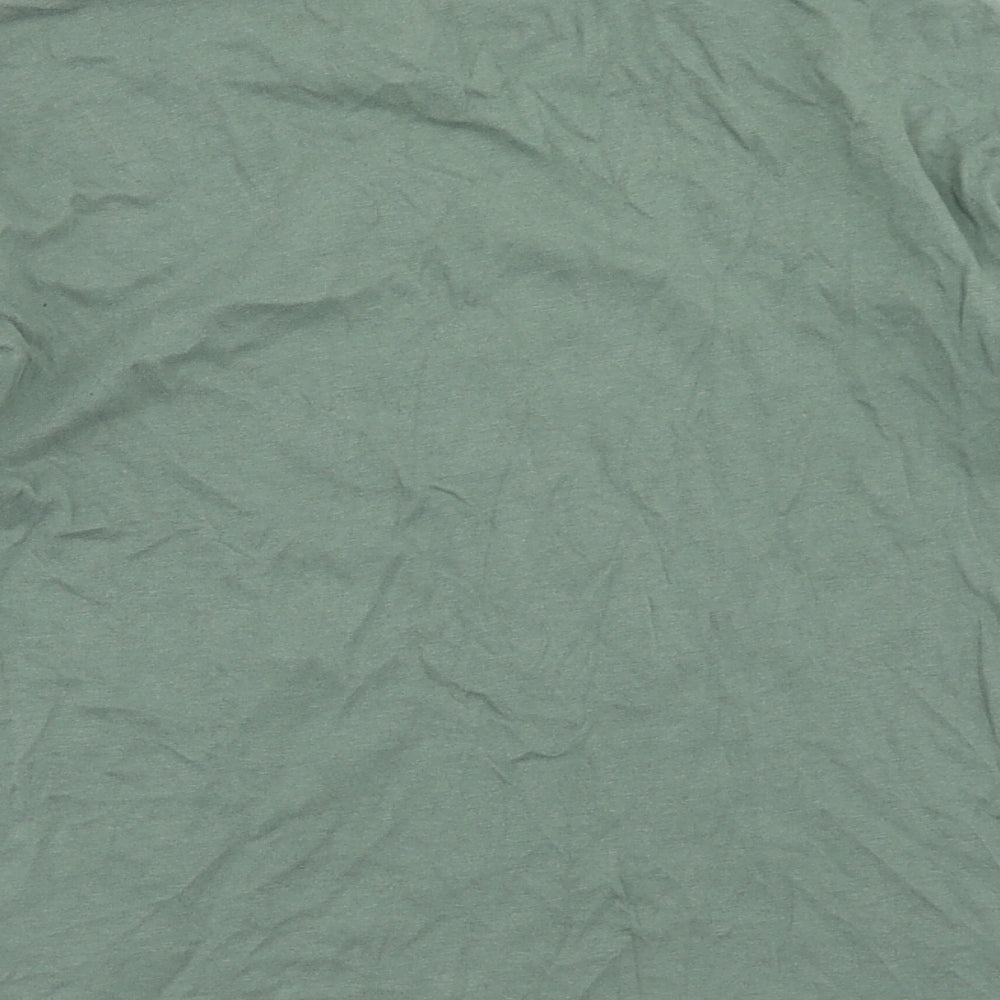 George Boys Green Cotton Basic T-Shirt Size 6-7 Years Round Neck Pullover