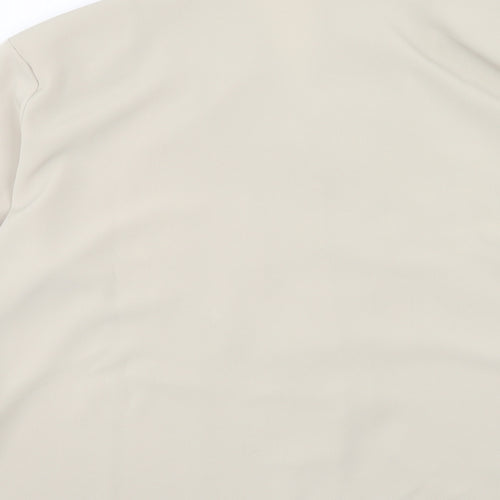 Michael Gold Womens Beige Polyester Basic Button-Up Size 18 Collared