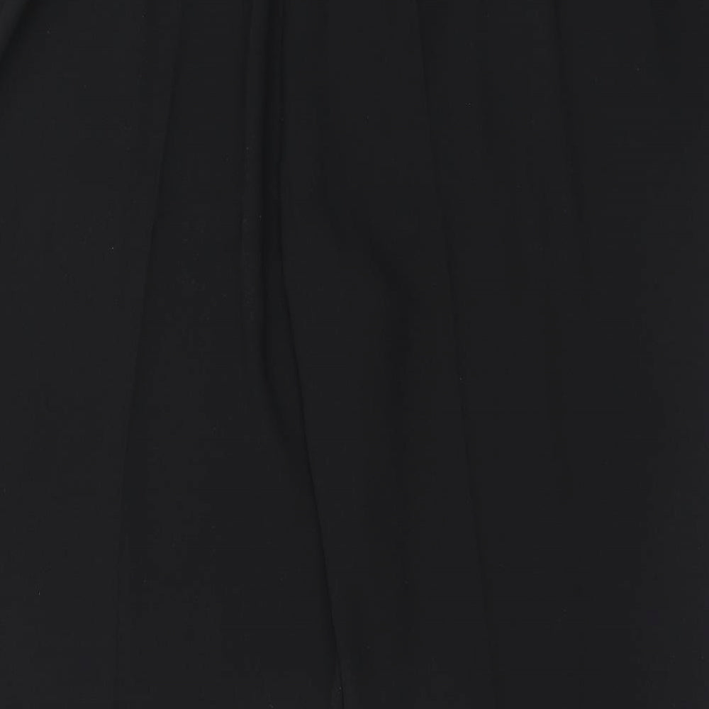 Preworn Womens Black Polyester Cropped Trousers Size 18 Regular