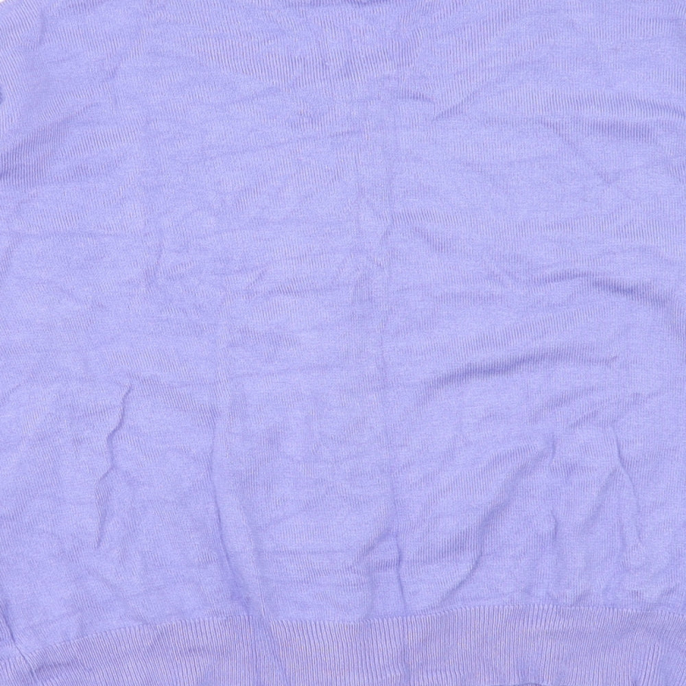 Atmosphere Womens Purple Scoop Neck Viscose Cardigan Jumper Size 16