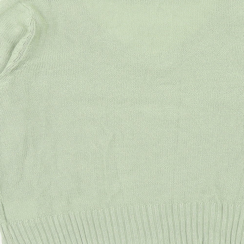 Key West Womens Green V-Neck Cotton Pullover Jumper Size L
