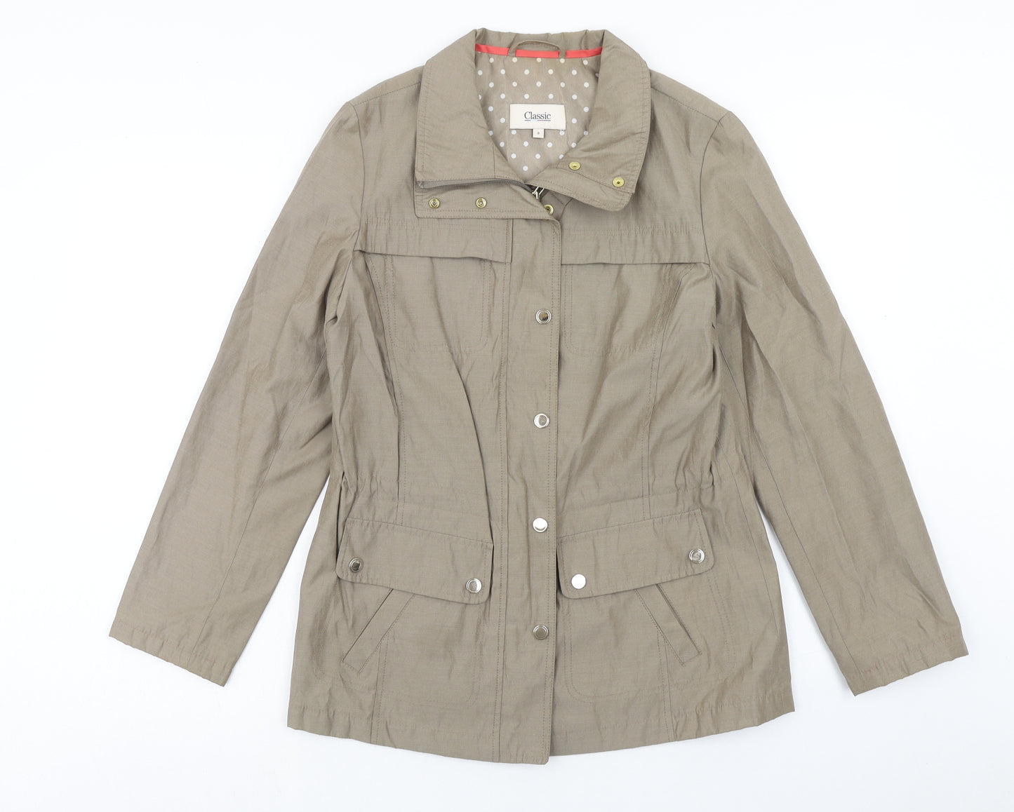 Marks and Spencer Womens Brown Jacket Size 8 Zip