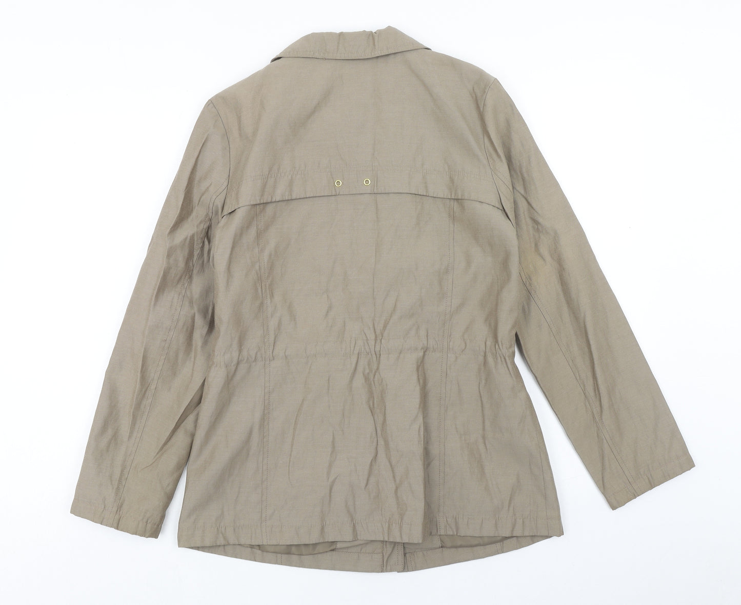 Marks and Spencer Womens Brown Jacket Size 8 Zip
