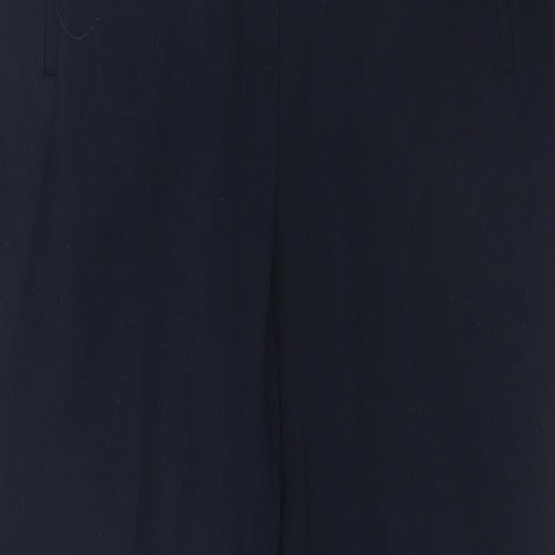 Marks and Spencer Womens Blue Polyester Trousers Size 12 Slim Zip