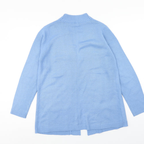 Damart Womens Blue V-Neck Acrylic Cardigan Jumper Size 10 - Size 10-12