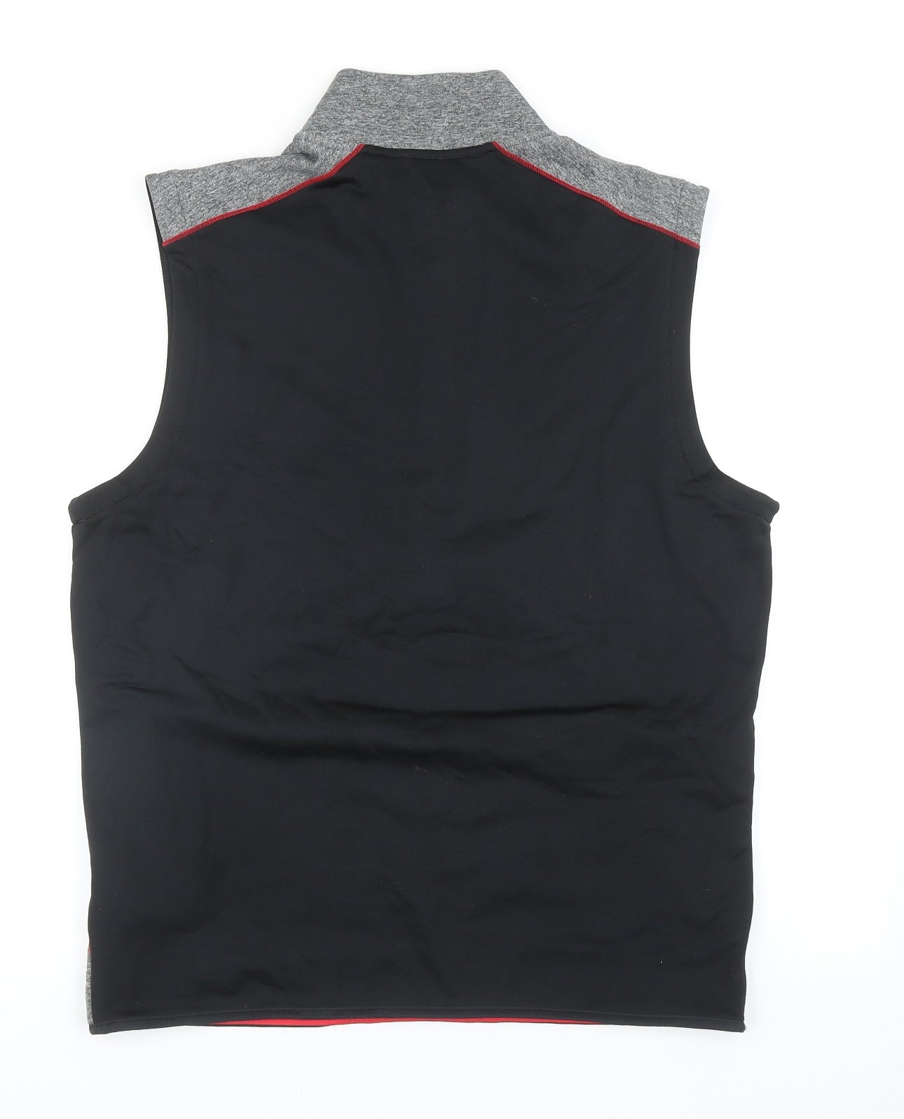 adidas Mens Grey Polyester Basic Tank Size M Mock Neck Zip