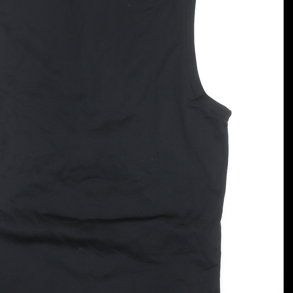 adidas Mens Grey Polyester Basic Tank Size M Mock Neck Zip