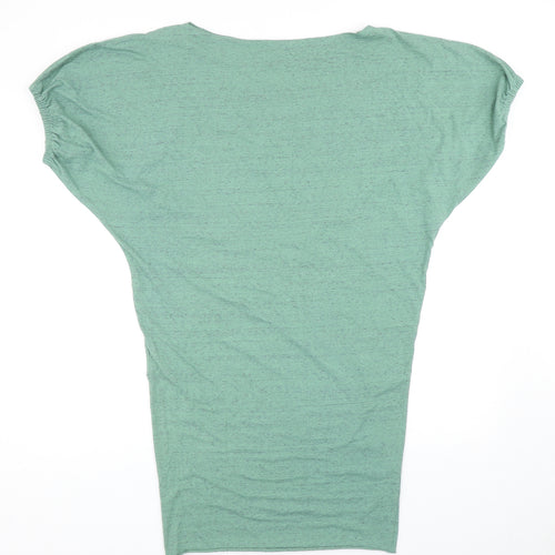 By Insomnia Womens Green Cotton T-Shirt Dress Size S Round Neck Pullover -