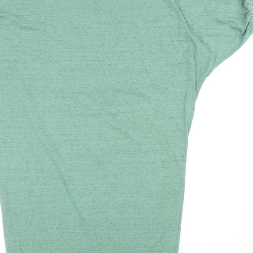 By Insomnia Womens Green Cotton T-Shirt Dress Size S Round Neck Pullover -