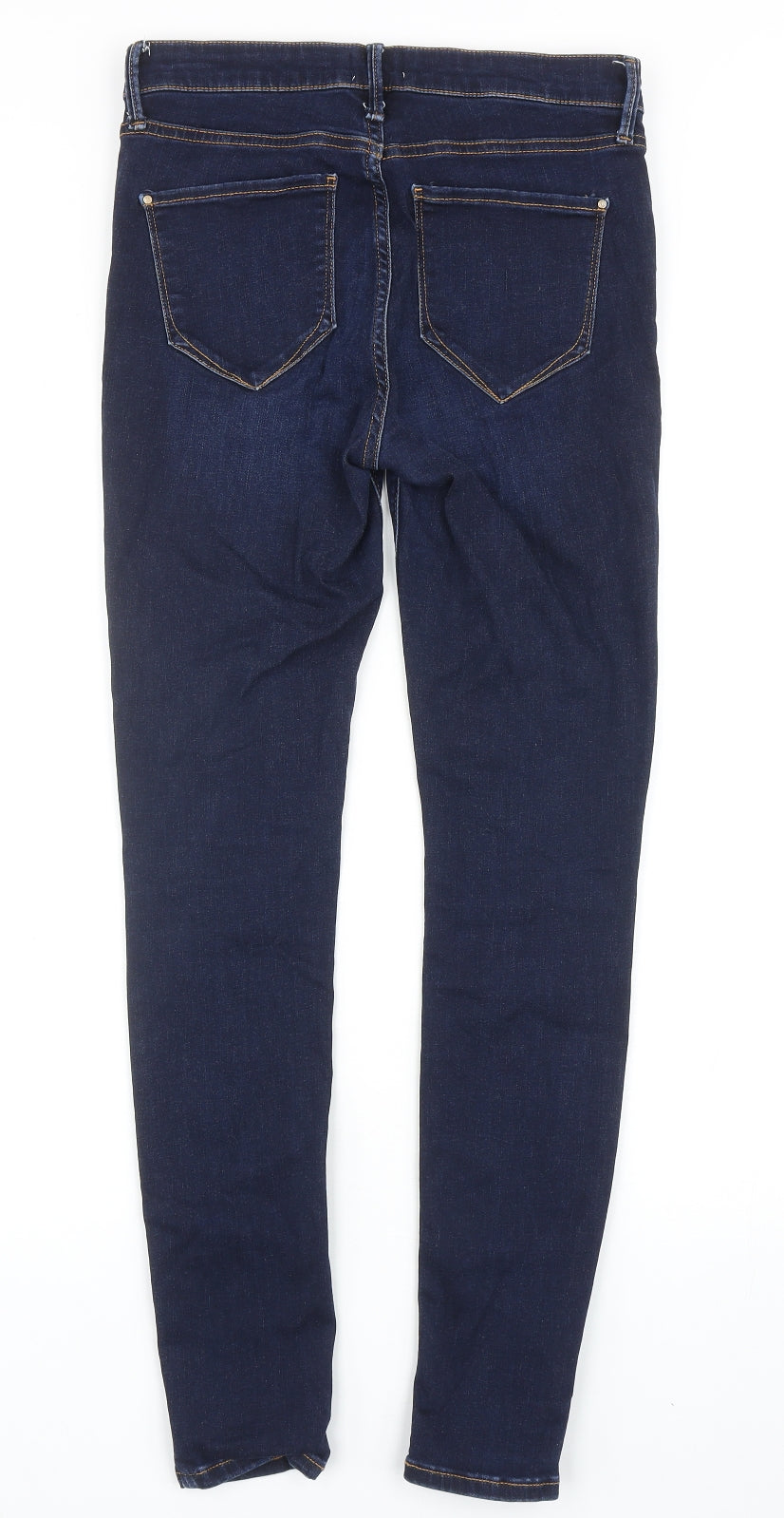 River Island Womens Blue Cotton Skinny Jeans Size 12 Regular Zip