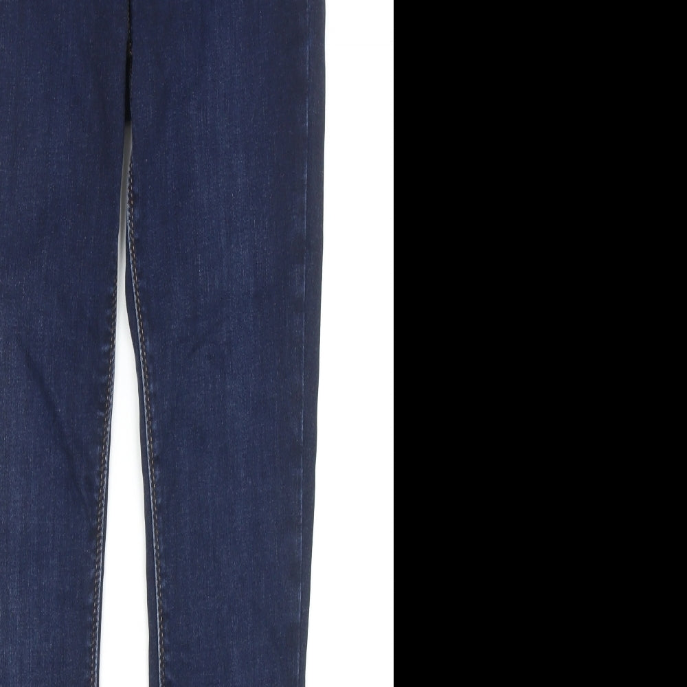 River Island Womens Blue Cotton Skinny Jeans Size 12 Regular Zip