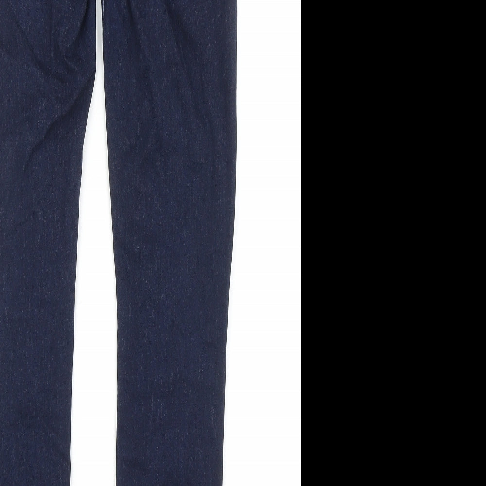 River Island Womens Blue Cotton Skinny Jeans Size 12 Regular Zip