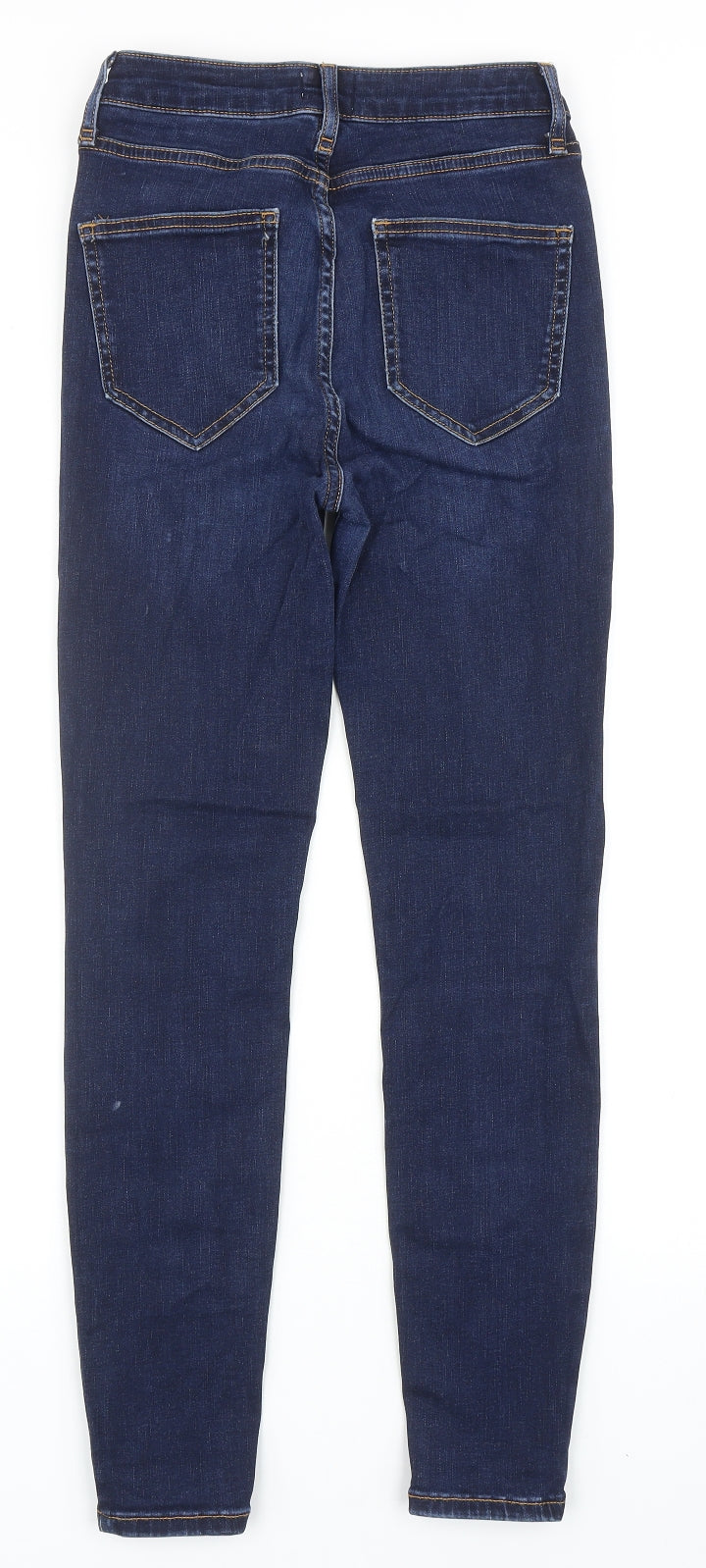 River Island Womens Blue Cotton Skinny Jeans Size 10 Regular Zip