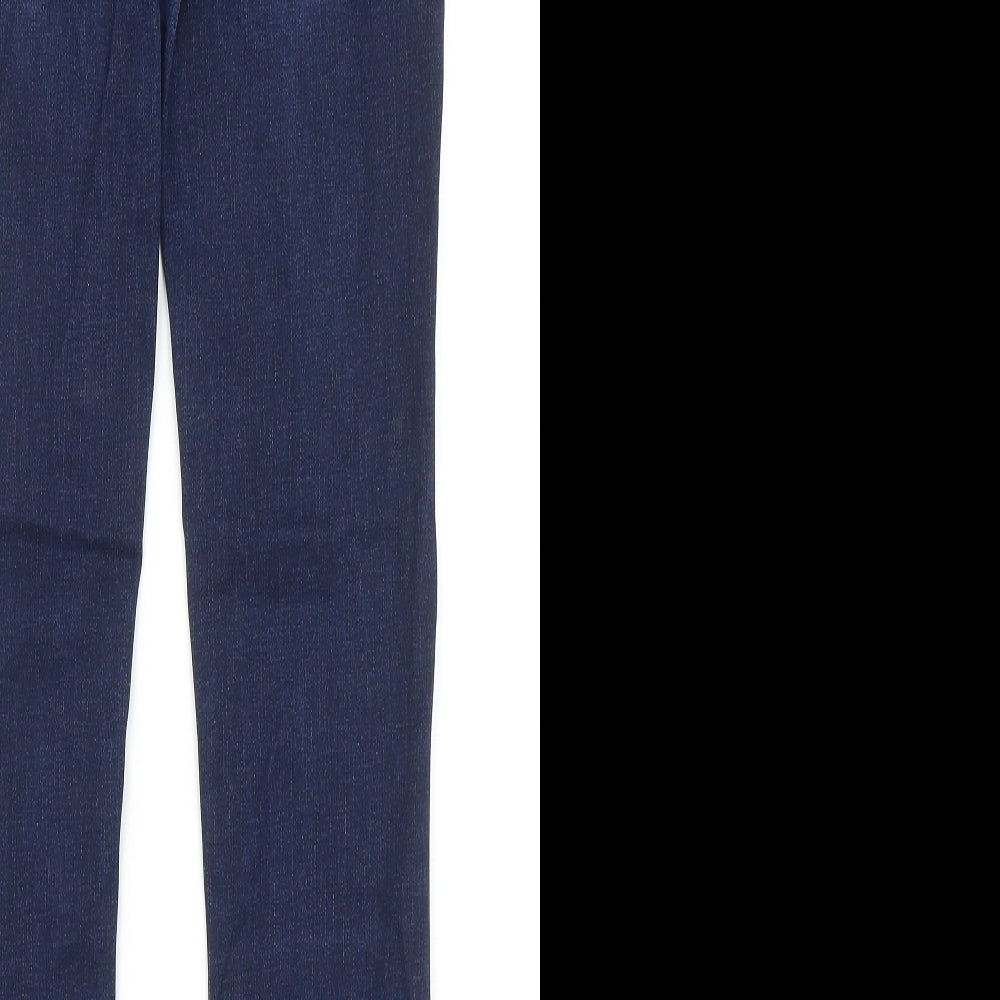 River Island Womens Blue Cotton Skinny Jeans Size 10 Regular Zip