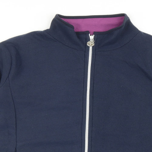 Anne De Lancay Womens Blue Jacket Size L Zip