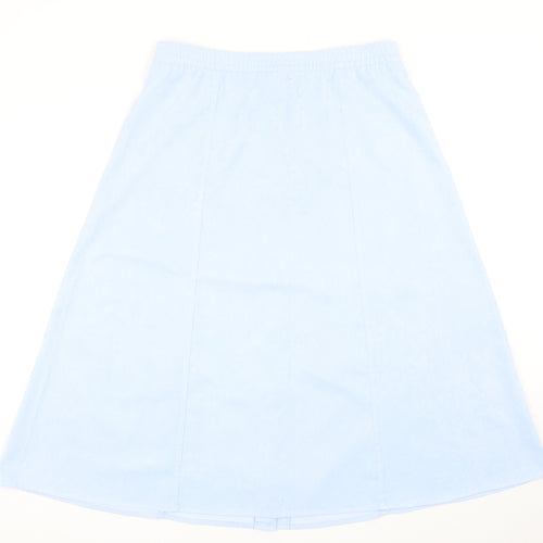 Miss Sukkimani Womens Blue Polyester Swing Skirt Size 16 Button