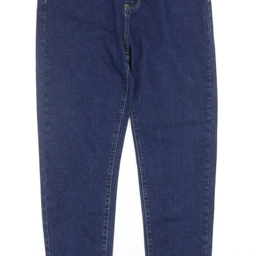 Preworn Womens Blue Cotton Skinny Jeans Size 8 Regular Zip