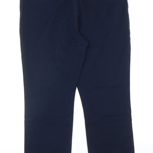 Marks and Spencer Womens Blue Cotton Straight Jeans Size 16 Regular Zip