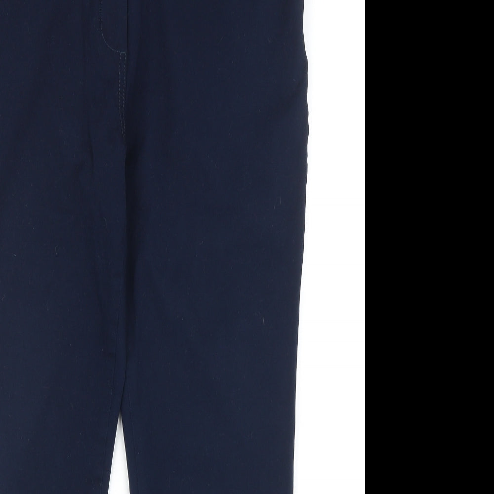 Marks and Spencer Womens Blue Cotton Straight Jeans Size 16 Regular Zip