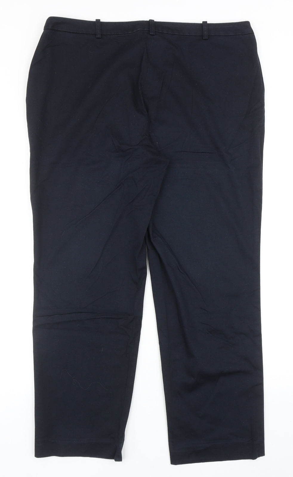 Precis Womens Blue Cotton Dress Pants Trousers Size 18 Regular Zip