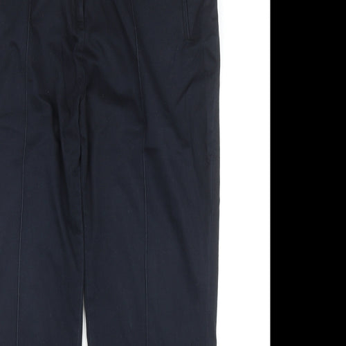 Precis Womens Blue Cotton Dress Pants Trousers Size 18 Regular Zip
