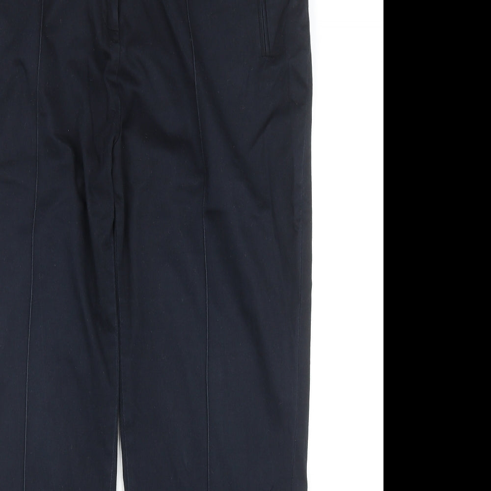 Precis Womens Blue Cotton Dress Pants Trousers Size 18 Regular Zip
