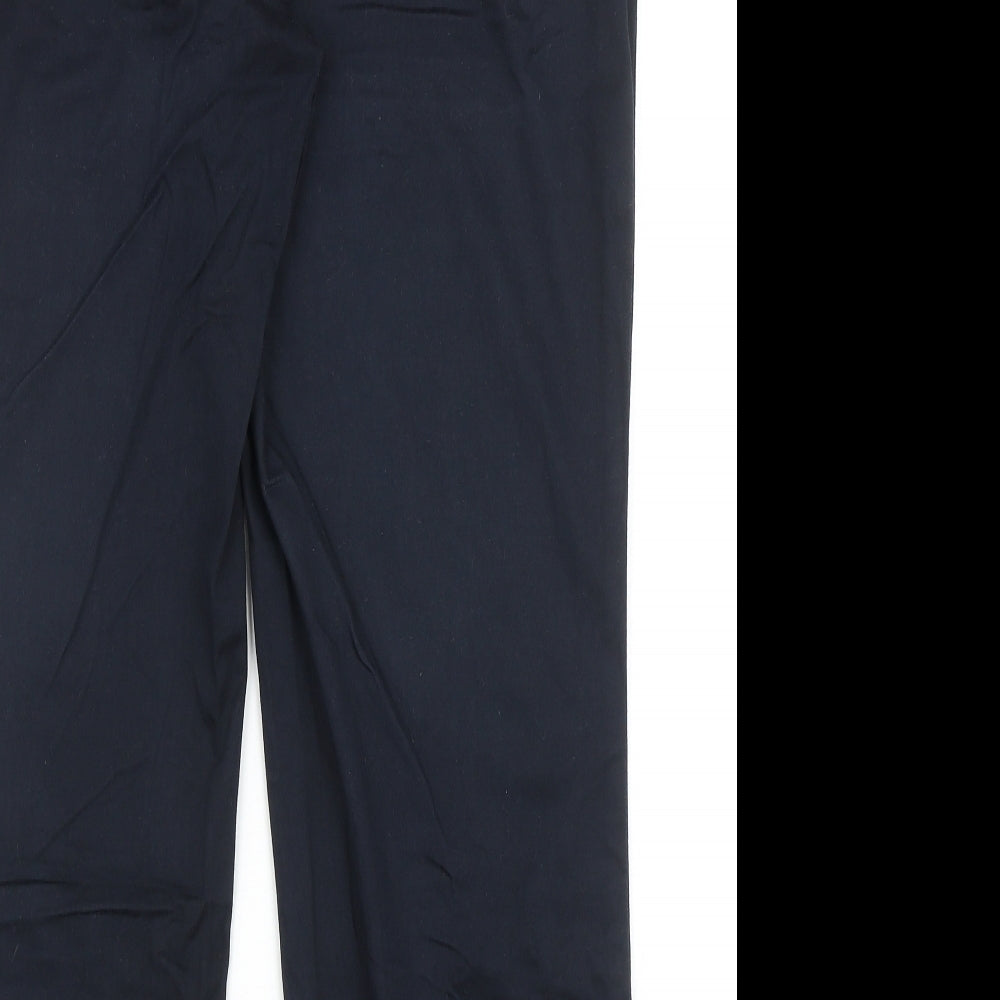 Precis Womens Blue Cotton Dress Pants Trousers Size 18 Regular Zip