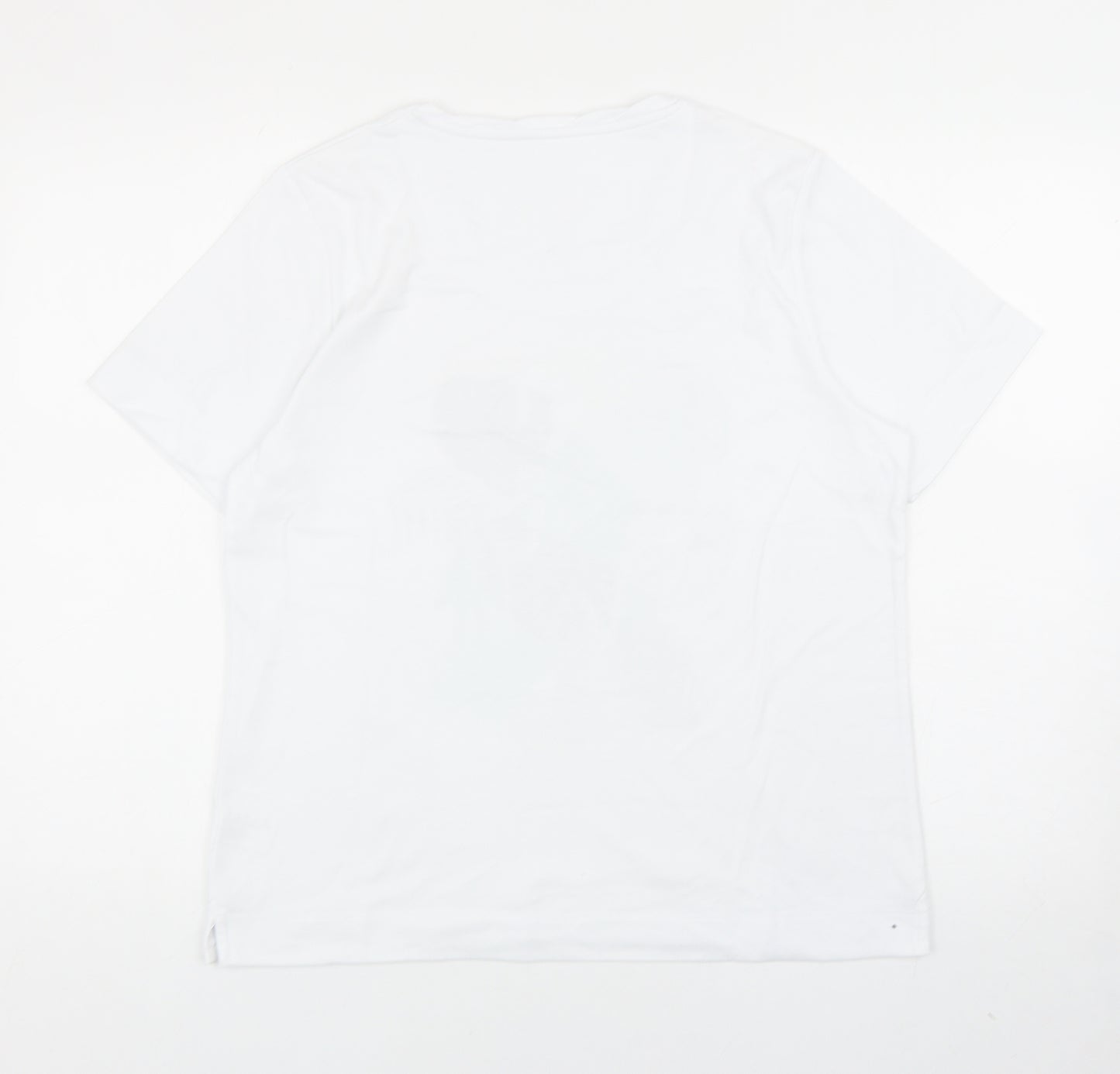 Tigi Womens White Polyester Basic T-Shirt Size 14 Round Neck - Leaf