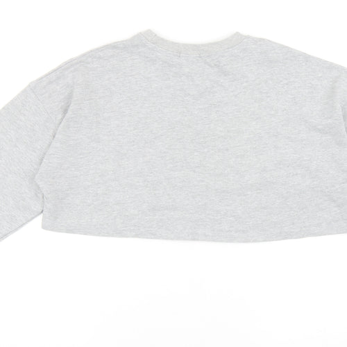I SAW IT FIRST Womens Grey Polyester Pullover Sweatshirt Size M Pullover