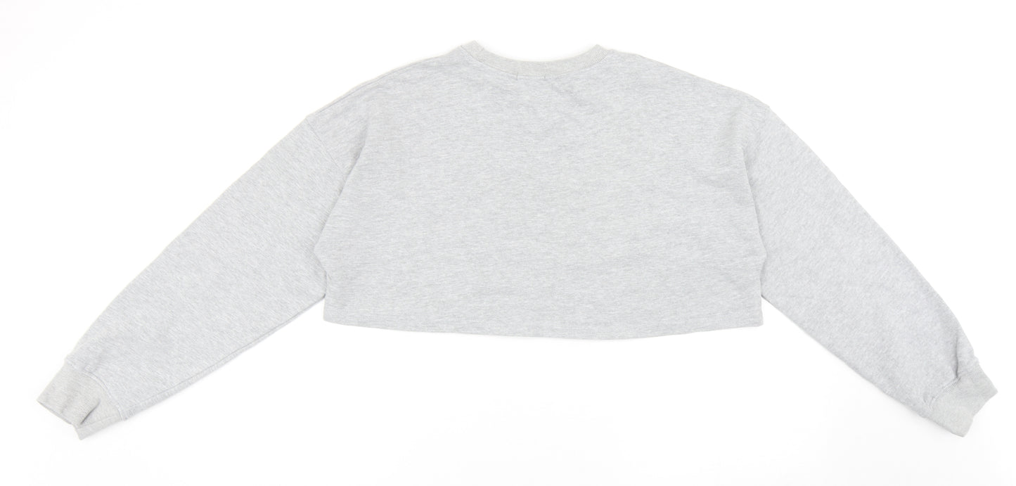 I SAW IT FIRST Womens Grey Polyester Pullover Sweatshirt Size M Pullover
