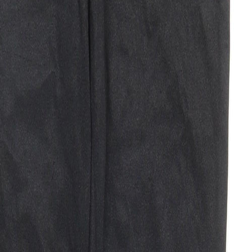 Preworn Womens Black Nylon Trousers Size 10 Regular Zip